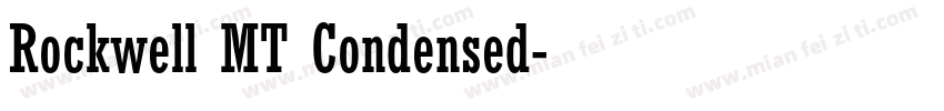 Rockwell MT Condensed字体转换